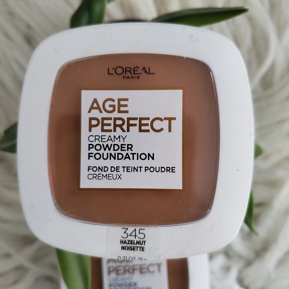 L'Oreal Age Perfect Creamy Powder Foundation Bundle Hazelnut 345 - Picture 2 of 6